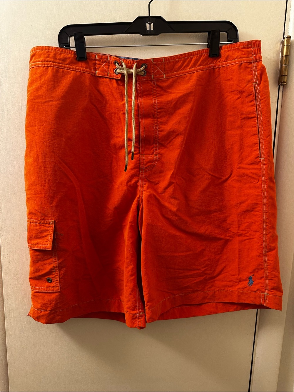 Vintage Polo by Ralph Lauren Orange Swimwear Trunks with Logo Patch